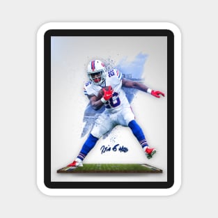 Devin Singletary Buffalo Sports Art Magnet