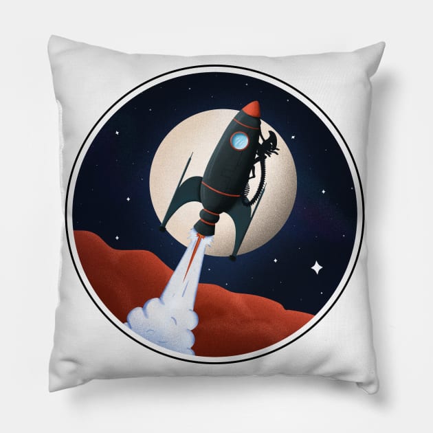 Friendly Aliens Pillow by zody