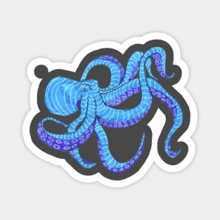 Blue Octopus Magnet