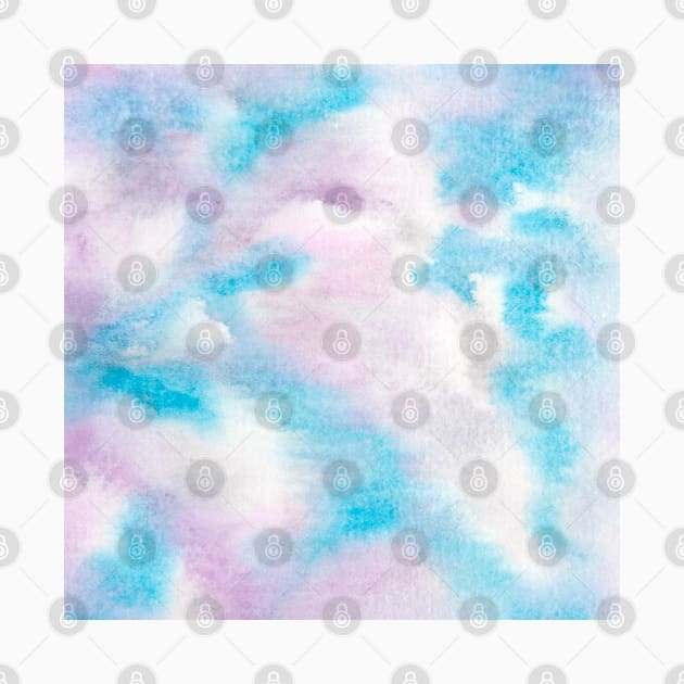 Watercolor abstract turquoise blue pink purple by artsytee