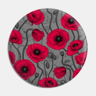 Red Poppies Pin