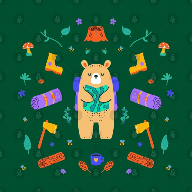 Camping Bear by krimons