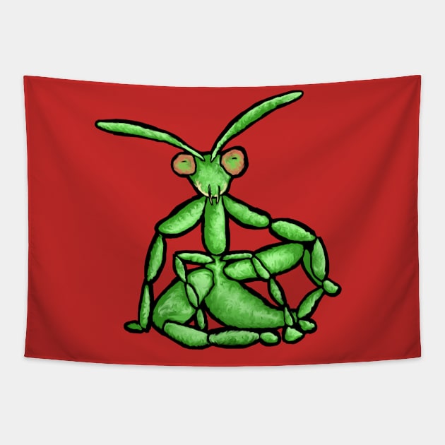 Praying mantis reversed Tapestry by Royal Ease