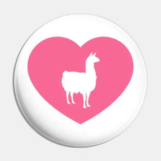 Llama Heart Pin