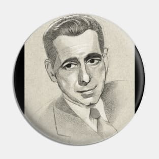 Humphrey Bogart Portrait Drawing Pin