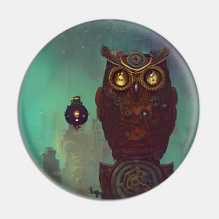 Steampunk Owl Pin