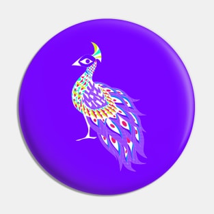 purple shining phoenix peacock ecopop pattern Pin