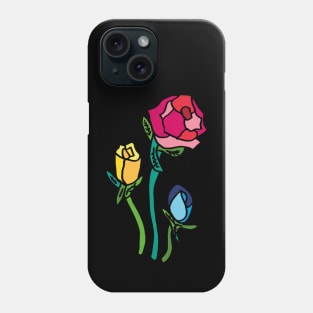 Blue, Red and Yellow Roses Phone Case