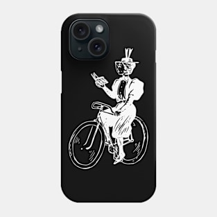 White Vintage Female Cyclists Phone Case