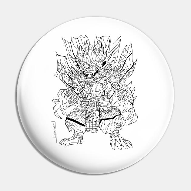 mexican yokai samurai in ecopop with totonac patterns art Pin by jorge_lebeau