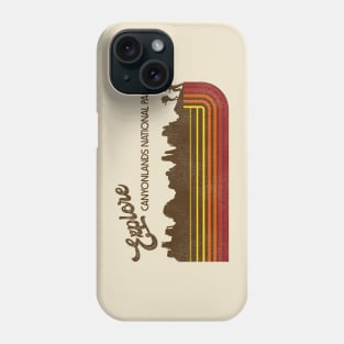 Explore Canyonlands National Park Retro 70s/80s Stripe Phone Case