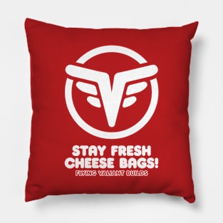 Stay Fresh 70's Style (White on Red) Pillow