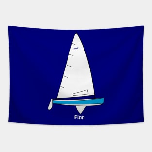 Finn Sailing Dinghy Tapestry