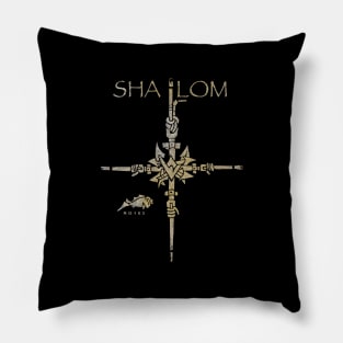 Shalom Cross of Anchors, Sailor's Anchor Cross Pillow