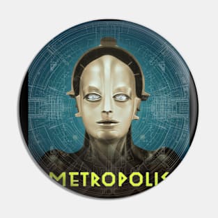 Maria - Metropolis Robot Pin