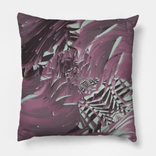 Mauve Palm Fronds Tropical Pillow