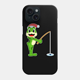 Frog Christmas Fishing Phone Case