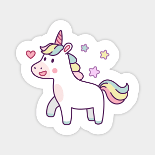 Cute Girl Unicorn Magnet