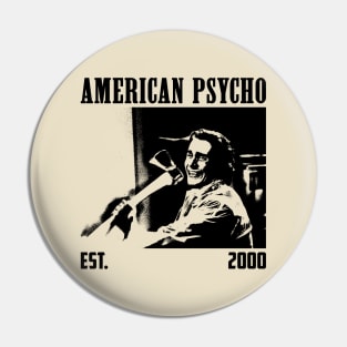 Psycho Man Black Stencil Pin