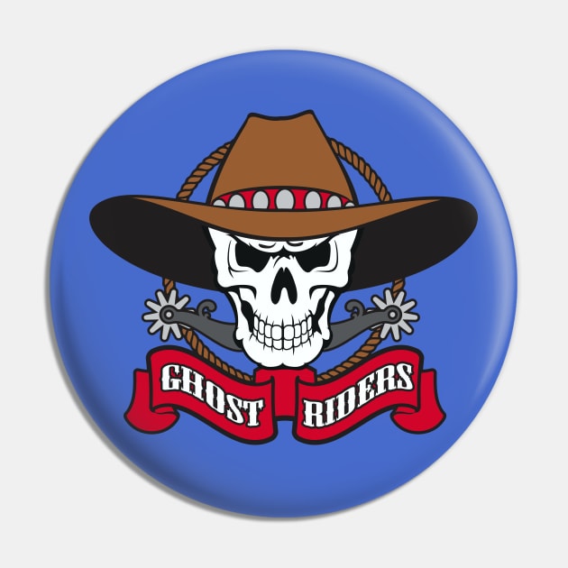 Ghost Riders Baseball Logo Pin by DavesTees