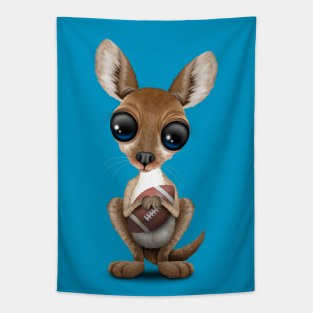 Baby Kangaroo Playing With Football Tapestry