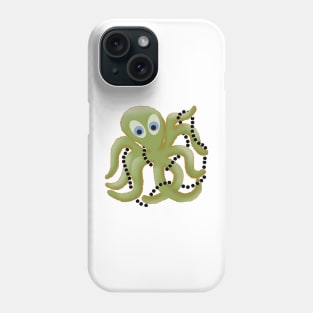 Octopus with black pearls Phone Case