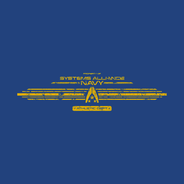 Alliance Navy Athletic Dept. [Gold Distressed] by Karthonic