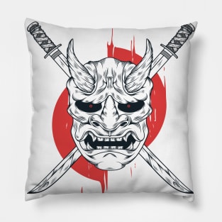 Japanese Oni mask Pillow