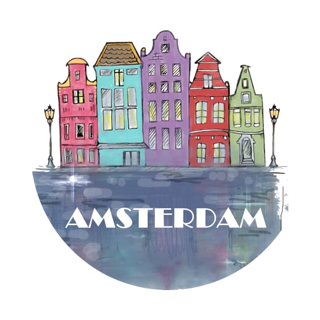 Amsterdam building by Jayla Art