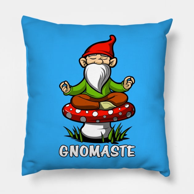 Gnomaste Yoga Gnome Pillow by underheaven