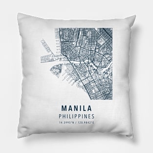 manila simple map Pillow