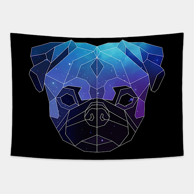 Galaxy Pug Tapestry by Jay Diloy