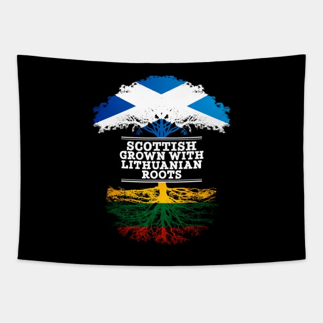 Scottish Grown With Lithuanian Roots - Gift for Lithuanian With Roots From Lithuania Tapestry by Country Flags
