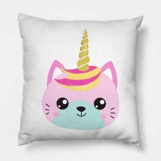 Unicorn Cat, Little Cat, Cute Cat, Kitty, Kitten Pillow