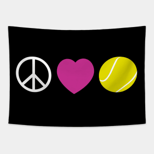 Peace Love Tennis by CoVA Tennis Tapestry