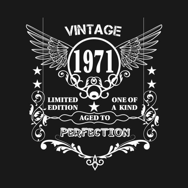 Vintage 1971 Aged To Perfection by Diannas