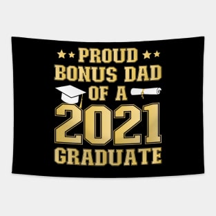 Proud Bonus dad of a 2021 Graduate School Graduation Party Tapestry