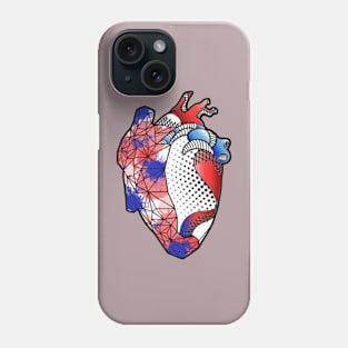 Geometric heart Phone Case