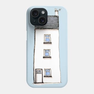 Cottage in Devon White Watercolor Phone Case