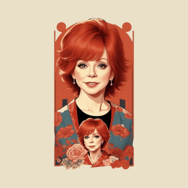 reba mcentire//vintage vektor 80s style v1 by girls store