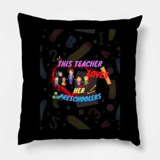 This Teacher Loves Her Preschoolers Pillow