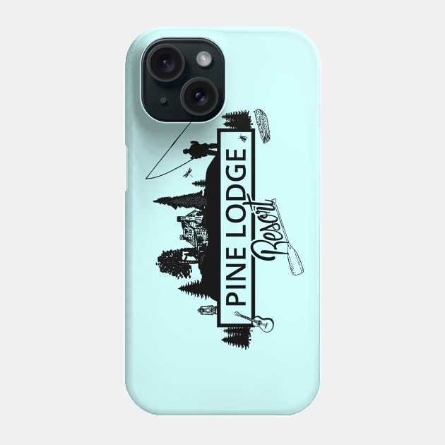 Pine Lodge Resort Phone Case by fakebandshirts