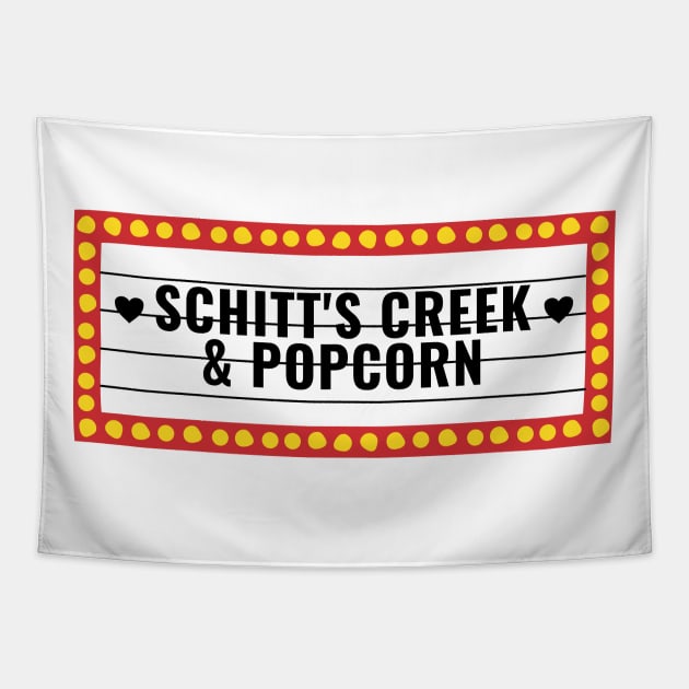 Schitt's Creek And Popcorn Tapestry by kareemelk