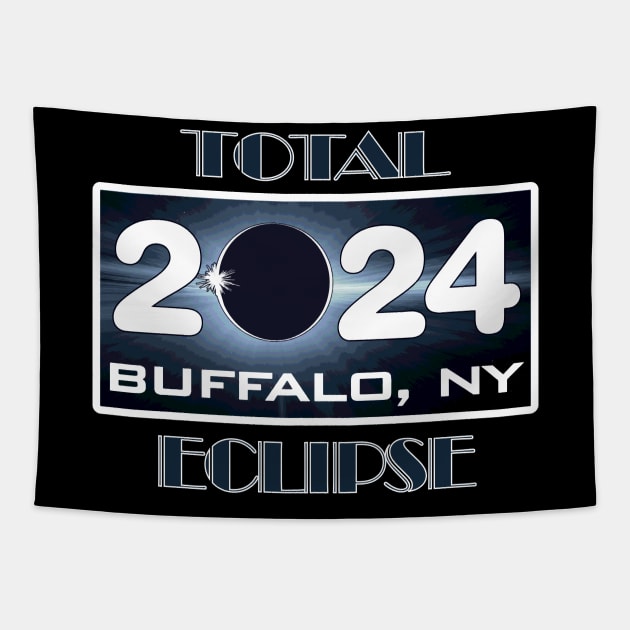 Eclipse Buffalo New York Total Solar Eclipse April 2024 Totality Tapestry by DesignFunk