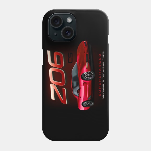 Corvette z06 Red C5 Phone Case by hardtbonez