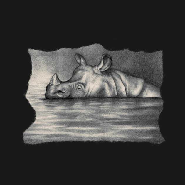 Javan Rhinoceros by IndiasIllustrations