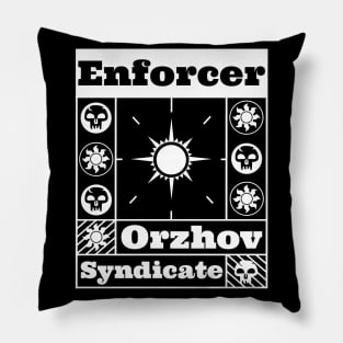 Orzhov Syndicate | Enforcer | MTG Guild White on Black Design Pillow