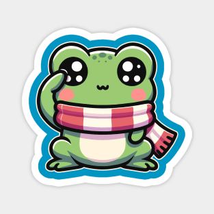 Saluting Frog Cute Kawaii Toad Lover Magnet