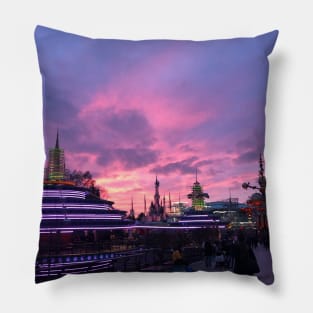 Paris Castle Pink Pillow