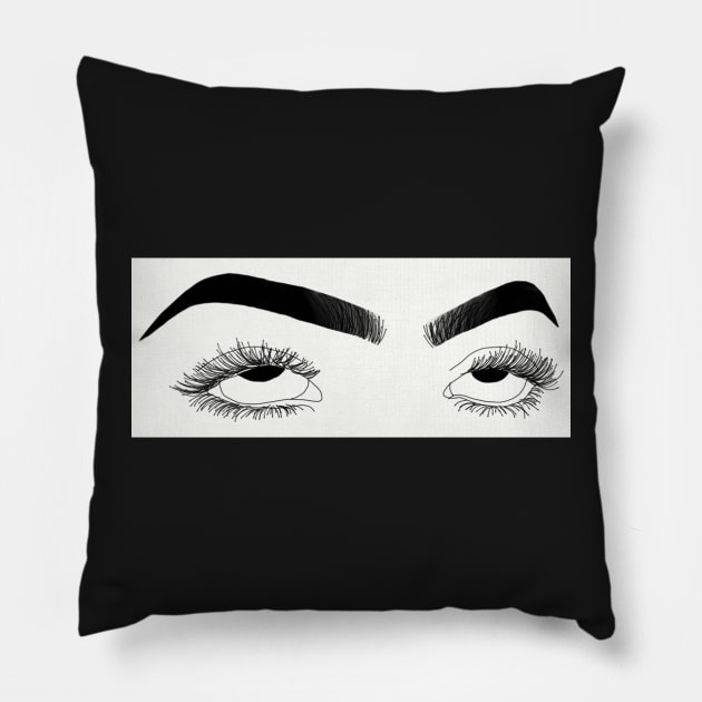 Rolling eyes Pillow by Meg-Hoyt